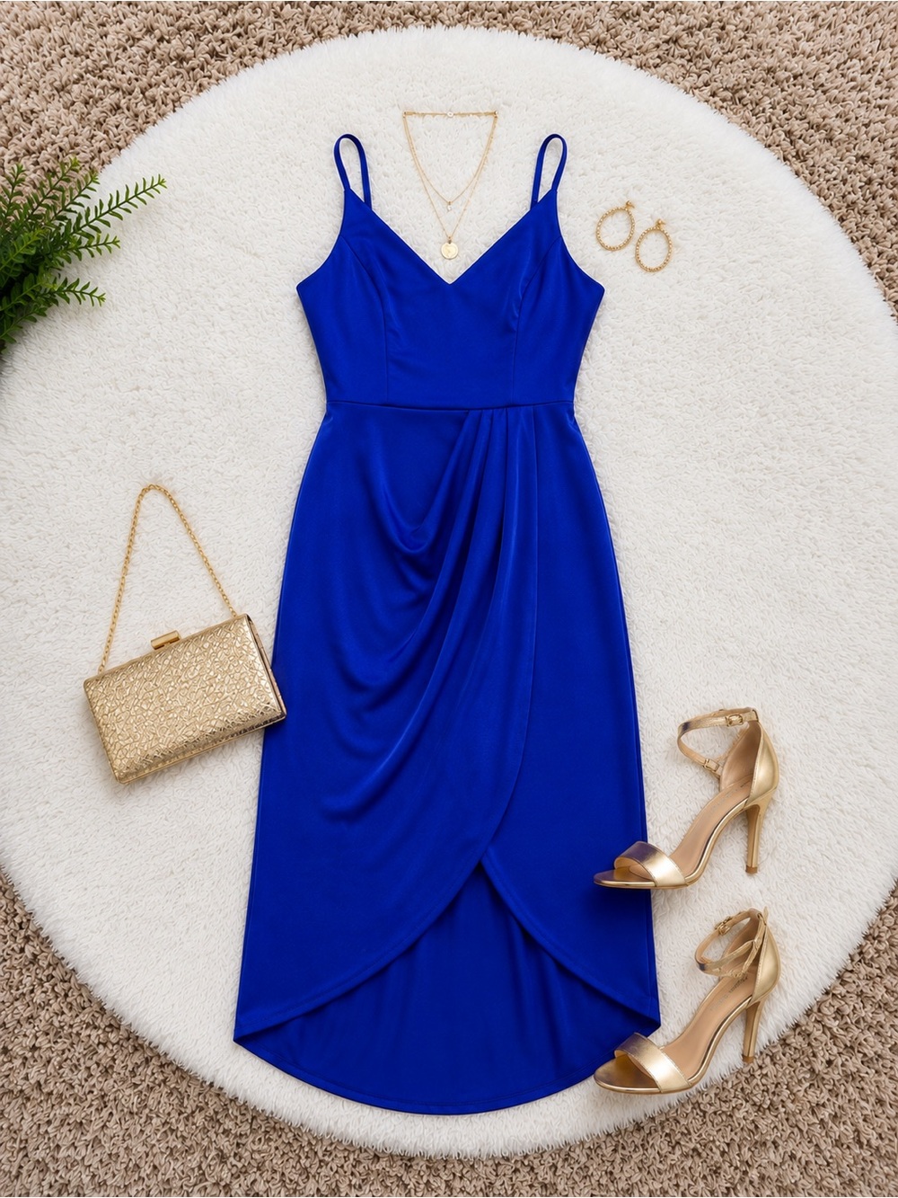 Express Royal Blue High Low Dress
